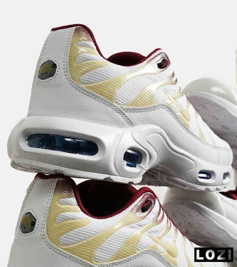کفش کتانی مردانه و زنانه سفید قرمز زرد NIKE AirMax Plus TN Ultra | مدل 7001 — تصویر ۶