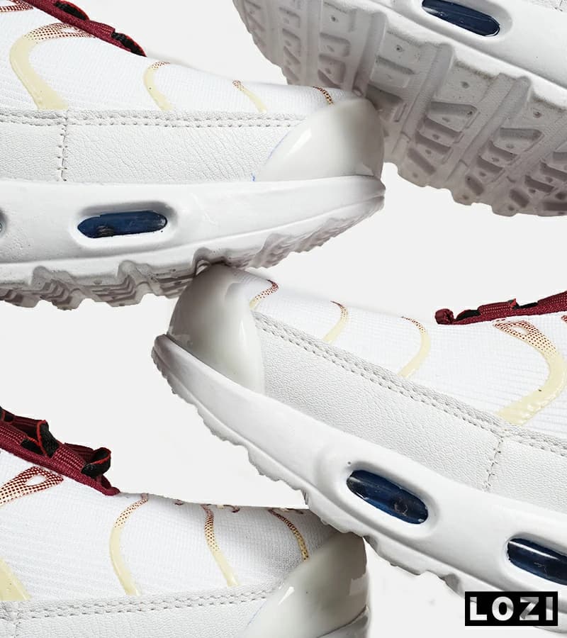 کفش کتانی مردانه و زنانه سفید قرمز زرد NIKE AirMax Plus TN Ultra | مدل 7001 — تصویر ۷