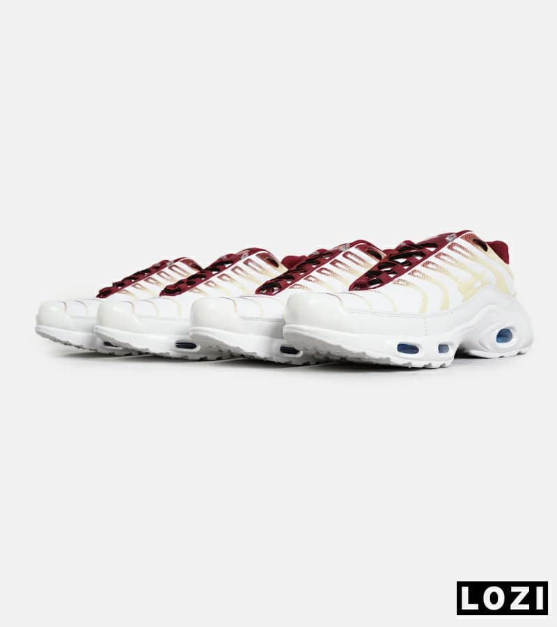 کفش کتانی مردانه و زنانه سفید قرمز زرد NIKE AirMax Plus TN Ultra | مدل 7001 — تصویر ۸