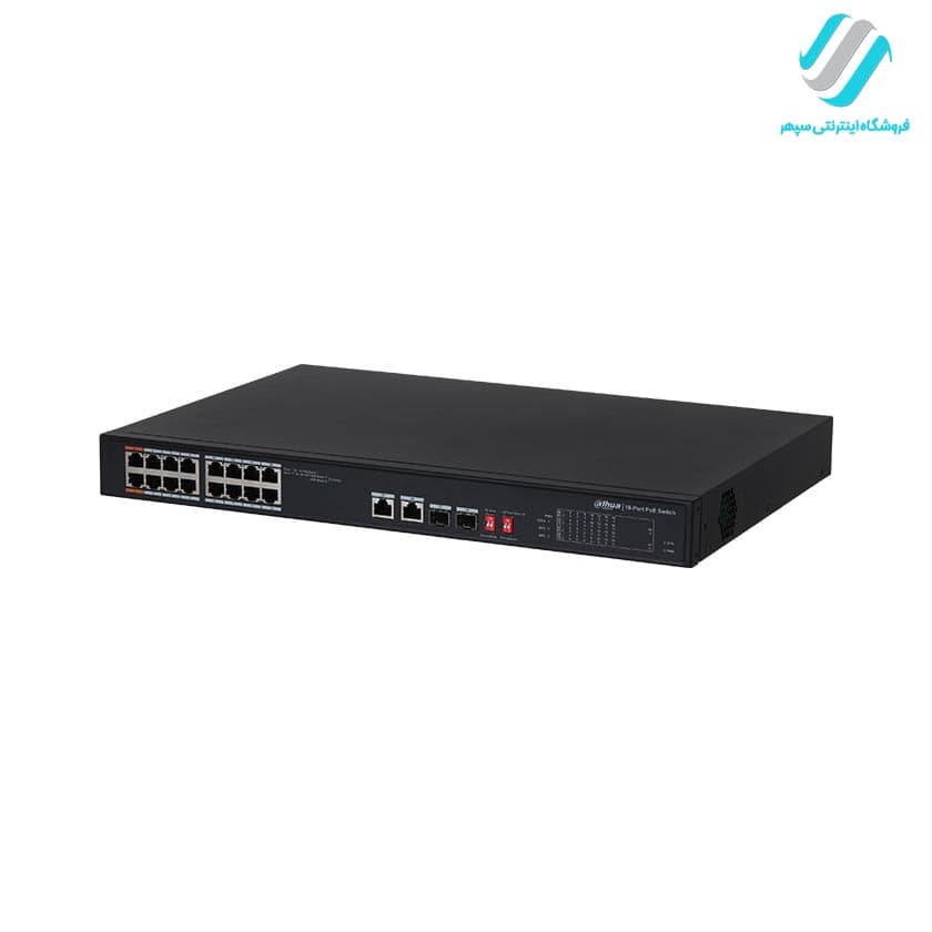 سوییچ 16 پورت داهوا مدل DH-PFS3218-16ET-135 — تصویر ۲