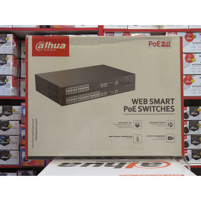 سوییچ 16 پورت داهوا مدل DH-PFS3218-16ET-135 — تصویر ۴