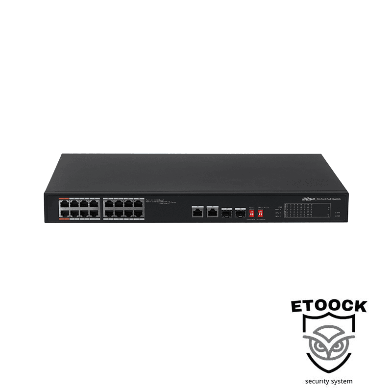 سوییچ 16 پورت داهوا مدل DH-PFS3218-16ET-135 — تصویر ۳