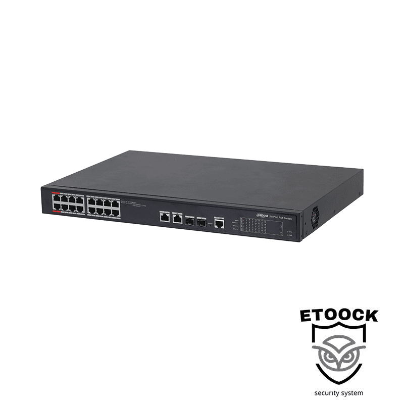 سوییچ 16 پورت داهوا مدل DH-PFS3218-16ET-135 — تصویر ۵