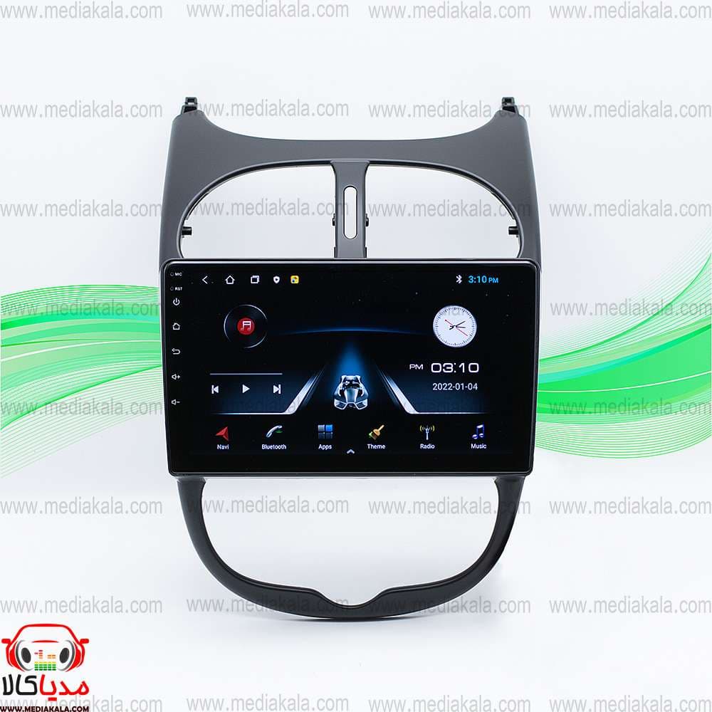 قاب و مانیتور پژو 206 اندروید 11 اینچ گلدویژن مدل Android — تصویر ۷