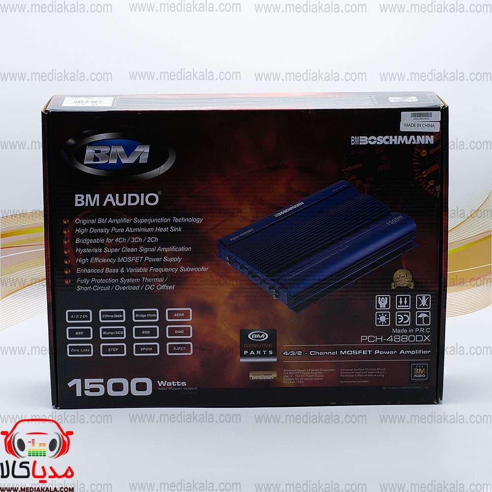 آمپلی فایر خودرو بوشمن مدل PCH-4880DX چهار کاناله — تصویر ۴