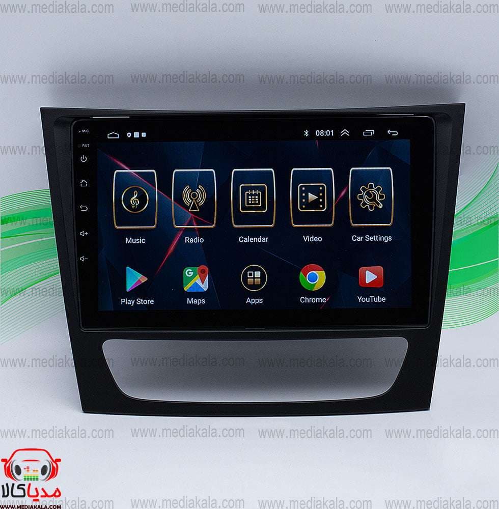 قاب و مانیتور بنز E CLASS مدل 2005 تا 2009 اندروید گلدویژن مدل Android