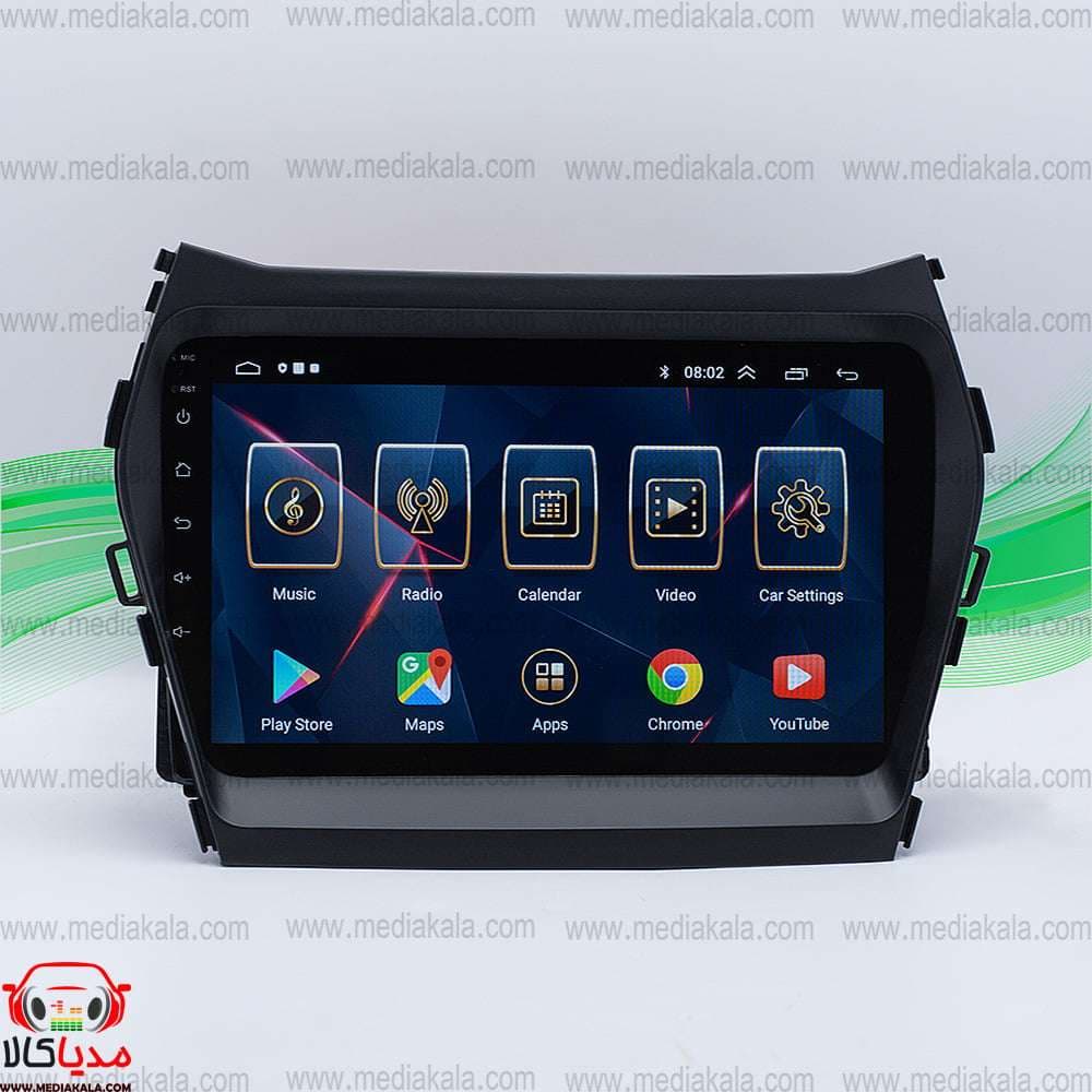 قاب و مانیتور سانتافه 2014 تا 2016 فابریک اندروید مدل Android با کن باس