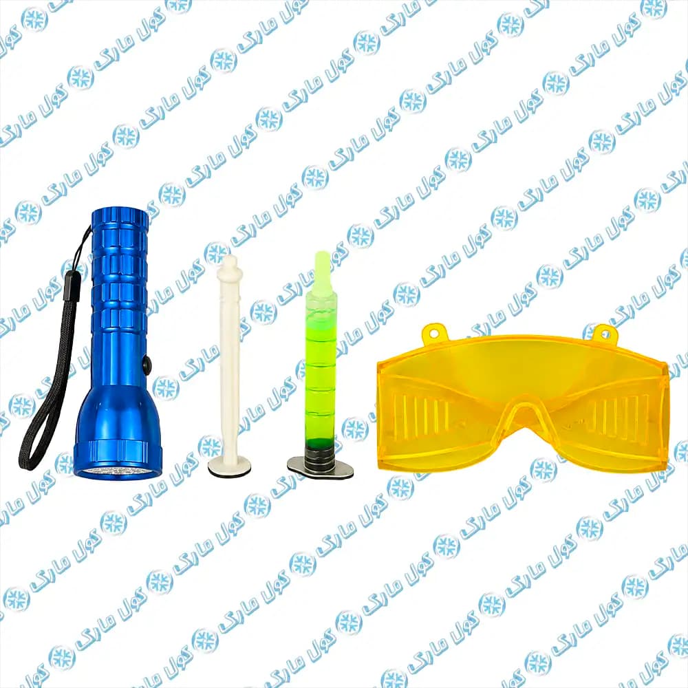 نشت یاب گاز کولر خودرو با عینک و چراغ قوه UV — تصویر ۷