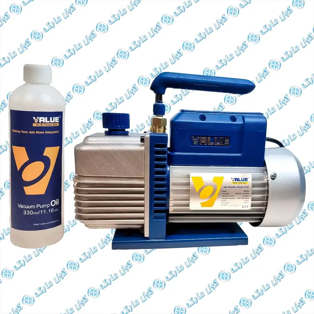 پمپ وکیوم دو مرحله‌ای والو VALUE مدل VE225N با توان 1/3 اسب بخار — تصویر ۹