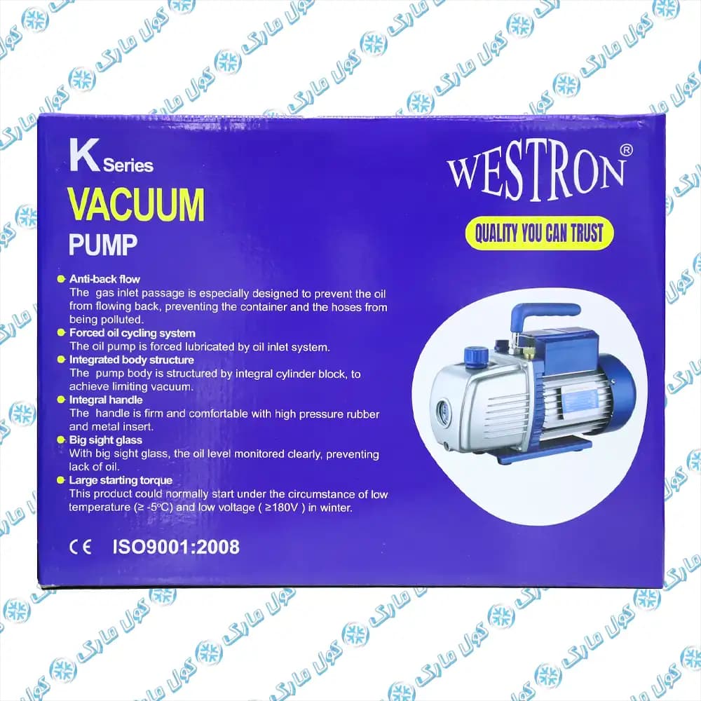پمپ وکیوم وسترون WESTRON دو مرحله مدل WE260N-2 — تصویر ۳