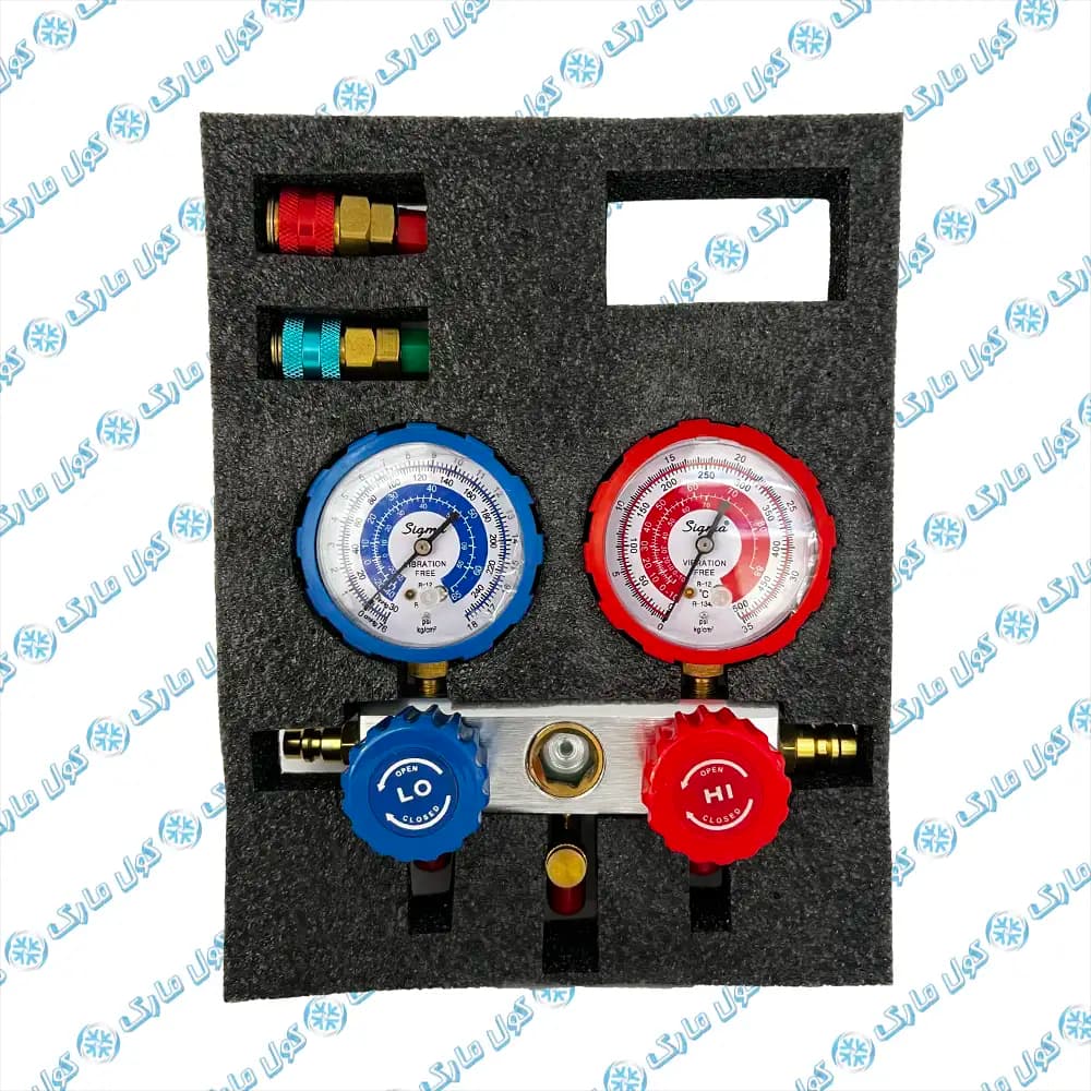 گیج منیفولد دوقلو سیگما مدل SIG-536A | به همراه کوپلینگ — تصویر ۶