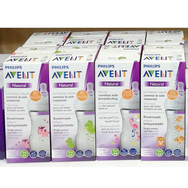 شیشه شیر طرحدار 260 میل اونت Avent — تصویر ۸