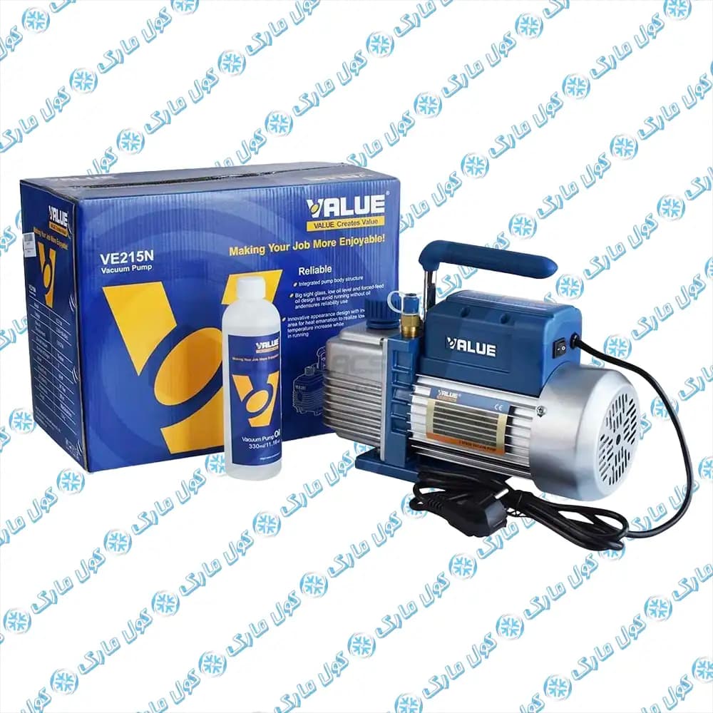 پمپ وکیوم دو مرحله‌ ای والو VALUE مدل VE215N با توان 1/4 اسب بخار — تصویر ۵