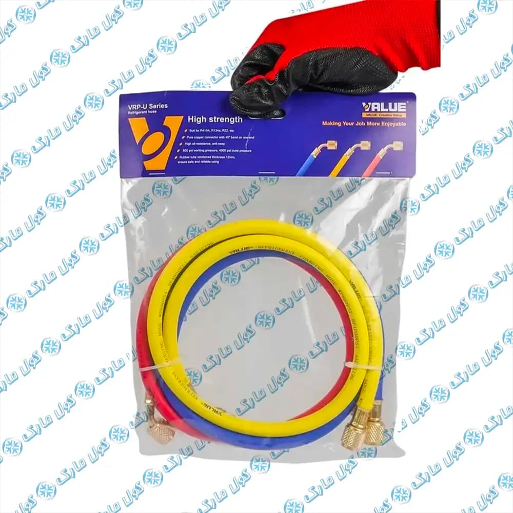 شیلنگ شارژ گاز والو سایز 120 سانتیمتر بسته 3 عددی VALUE VPR-U — تصویر ۹