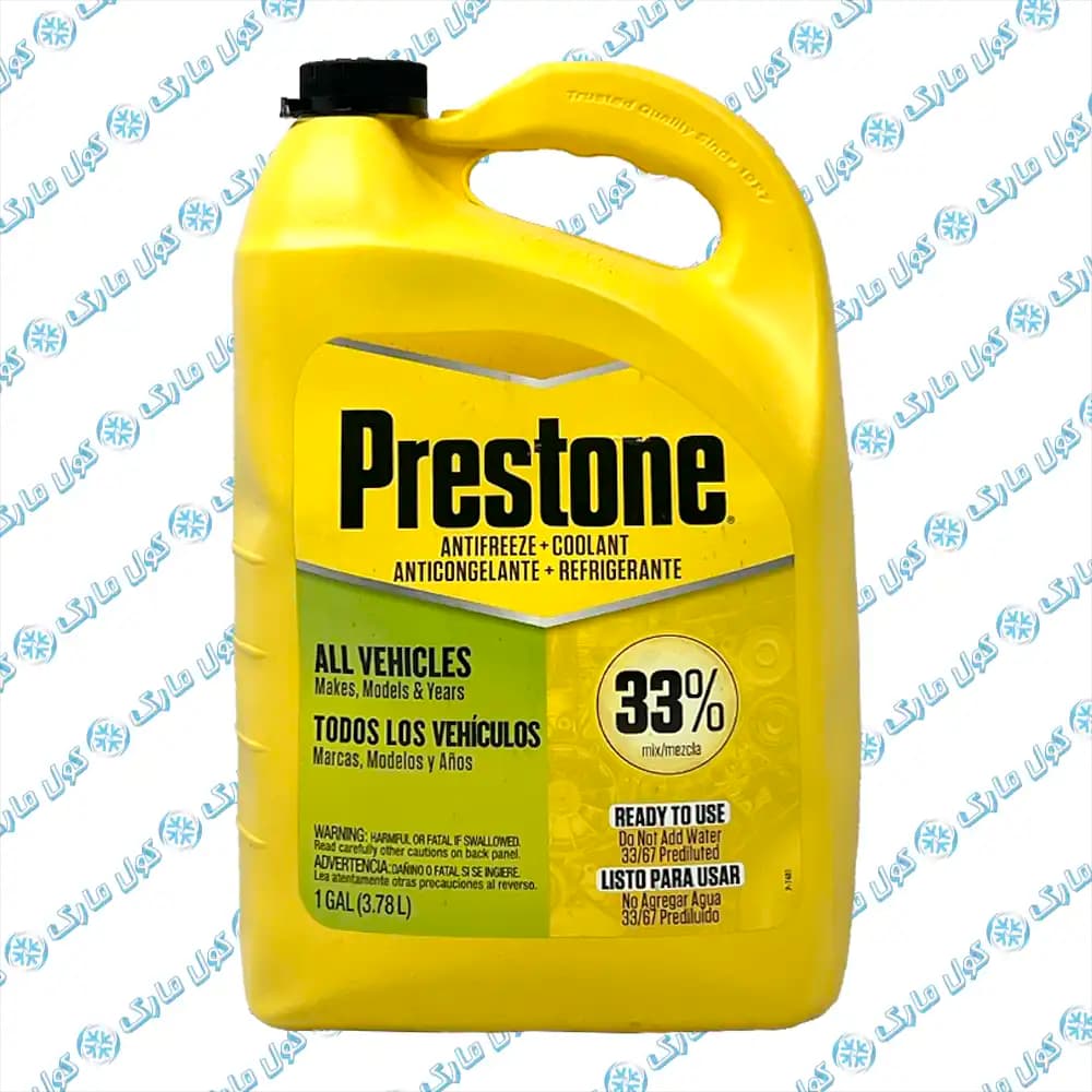 کولانت،ضدیخ و ضدجوش پریستون مولتی 33 درصد مدل Prestone Coolant 33% سبز ساخت آمریکا 4 لیتر — تصویر ۲