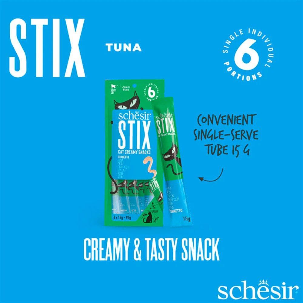 بستنی گربه شسیر مدل Stix با طعم تن بسته 6 عددی — تصویر ۴