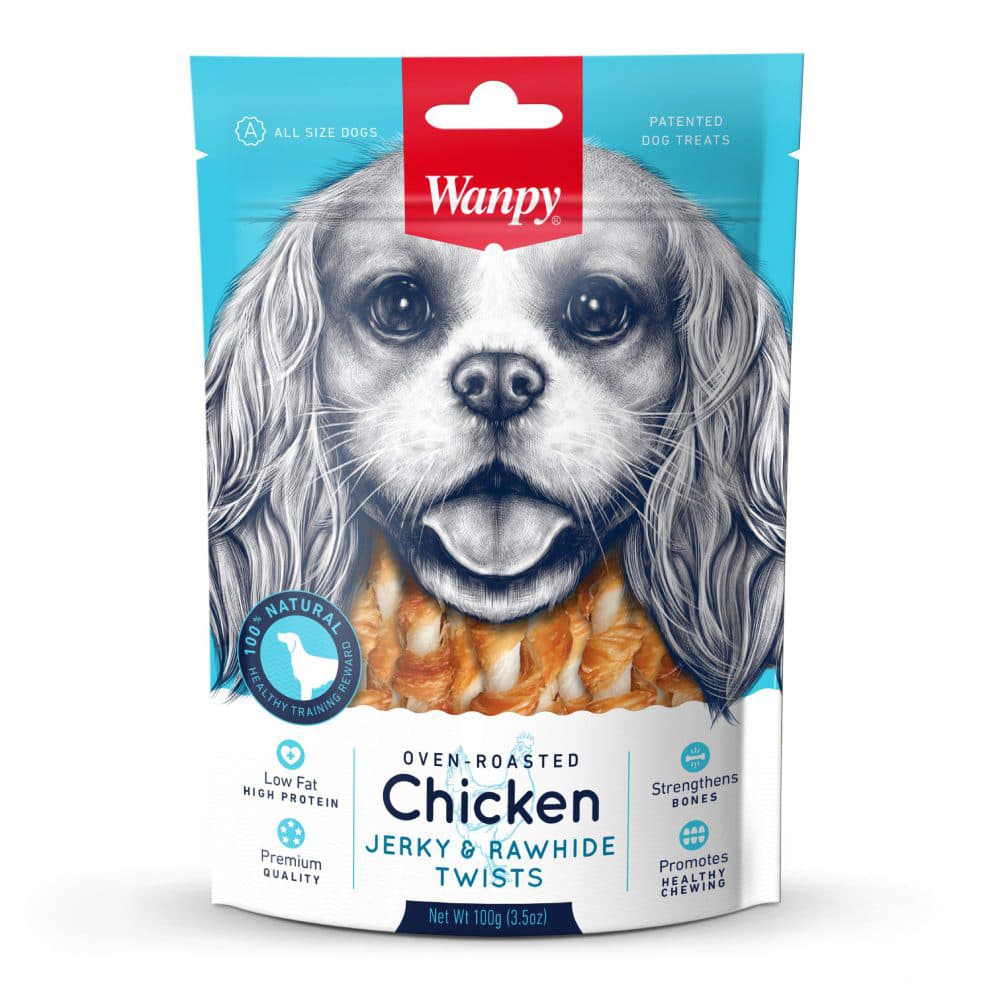 تشویقی سگ ونپی مدل Chicken Jerky Rawhide Twists طعم مرغ — تصویر ۲