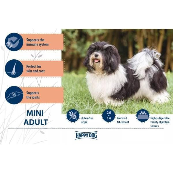 غذای خشک سگ هپی داگ Happy Dog مدل مینی ادالت Mini Adult وزن 10 کیلوگرم — تصویر ۳