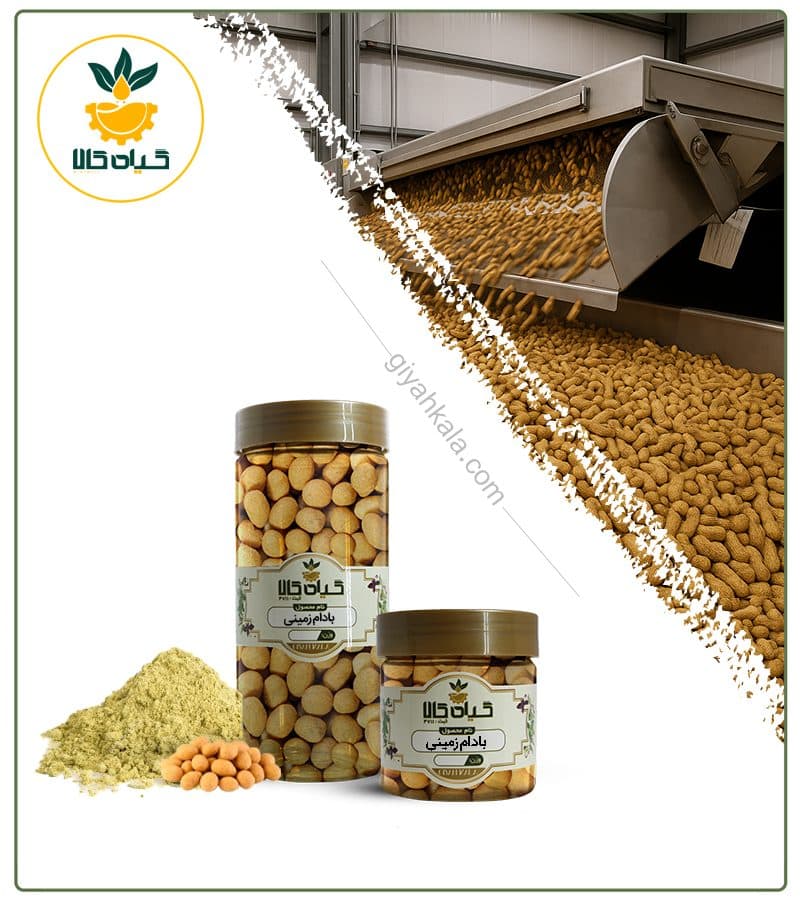 مغز بادام زمینی با روکش پنیری بسته بندی