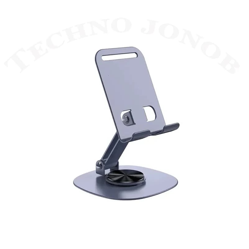هولدر فلزی موبایل و تبلت با چرخش 360 درجه رومیزی تاشو مدل L-382 — تصویر ۸