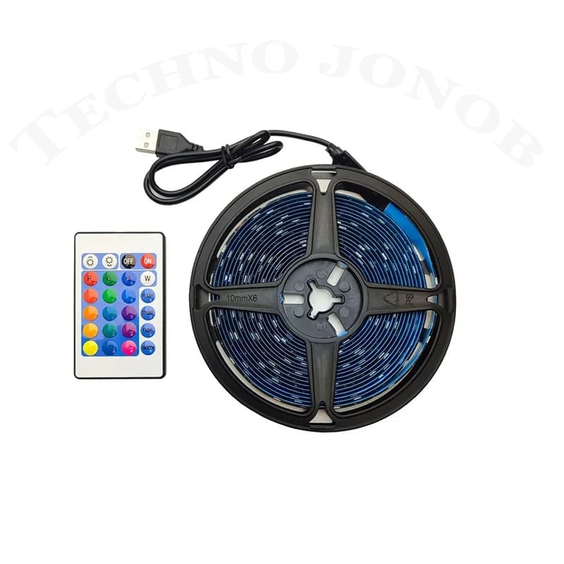 ریسه ال ای دی مدل RGB طول 3 متر اتصال USB به همراه ریموت