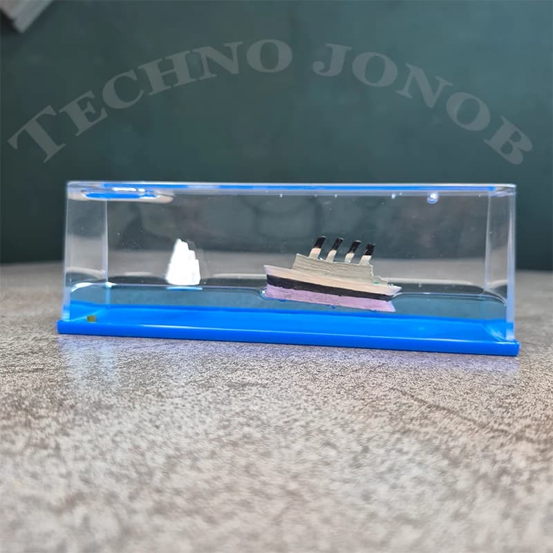 کشتی دکوراتیو معلق تایتانیک و کوه یخ Cruise Ship Fluid Drift Bottle — تصویر ۱۲