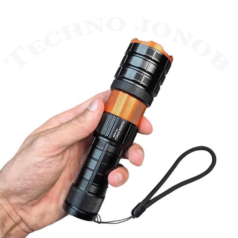 چراغ قوه حرفه ای پاورکینگ زوم دار مدل PK-5069 |باتری 8800 میلی آمپری — تصویر ۵