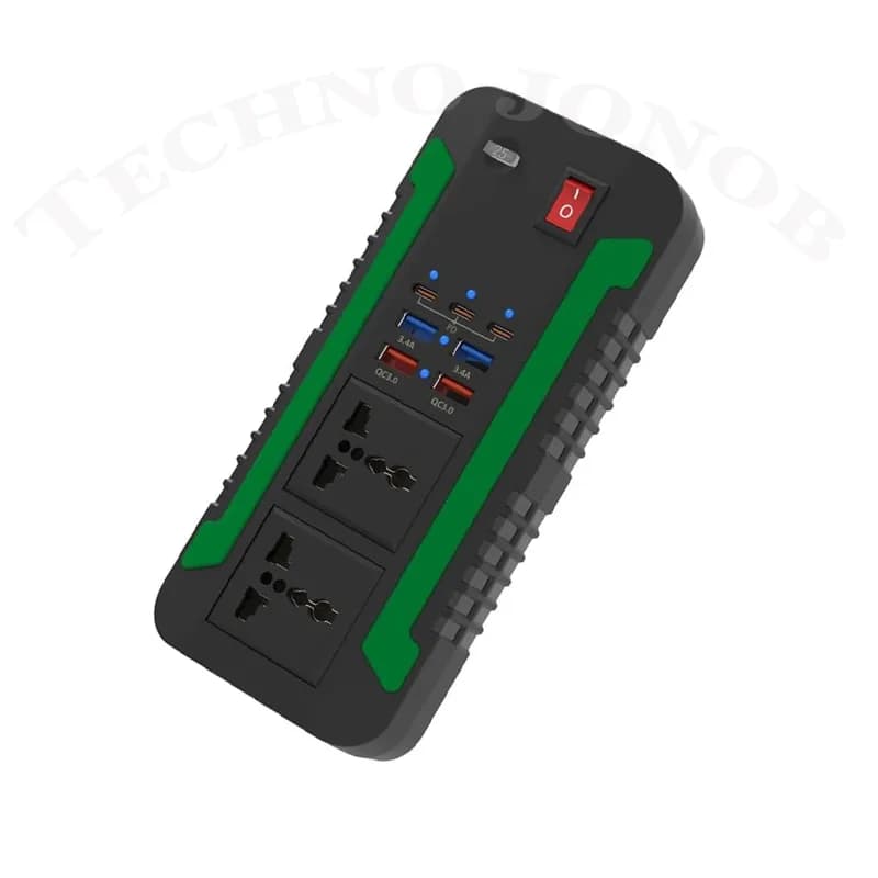 اینورتر (مبدل) برق گرین لاین Spark 300 وات | همراه با ۲ خروجی AC و ۷ پورت USB پرقدرت — تصویر ۱۰