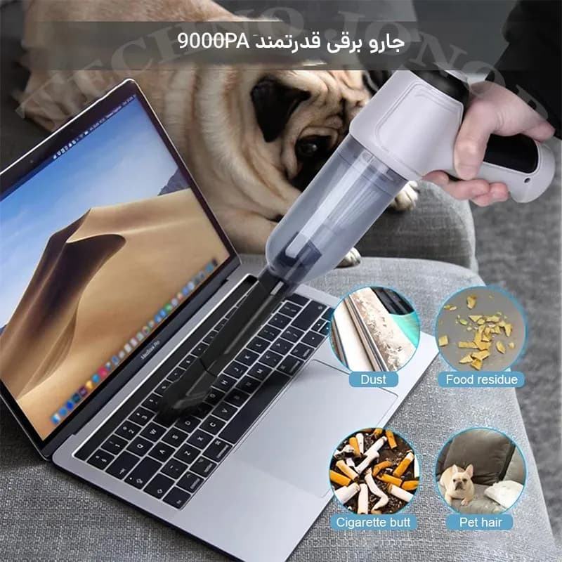 جارو شارژی خودرو مدل JB-107 مکنده و دمنده — تصویر ۸