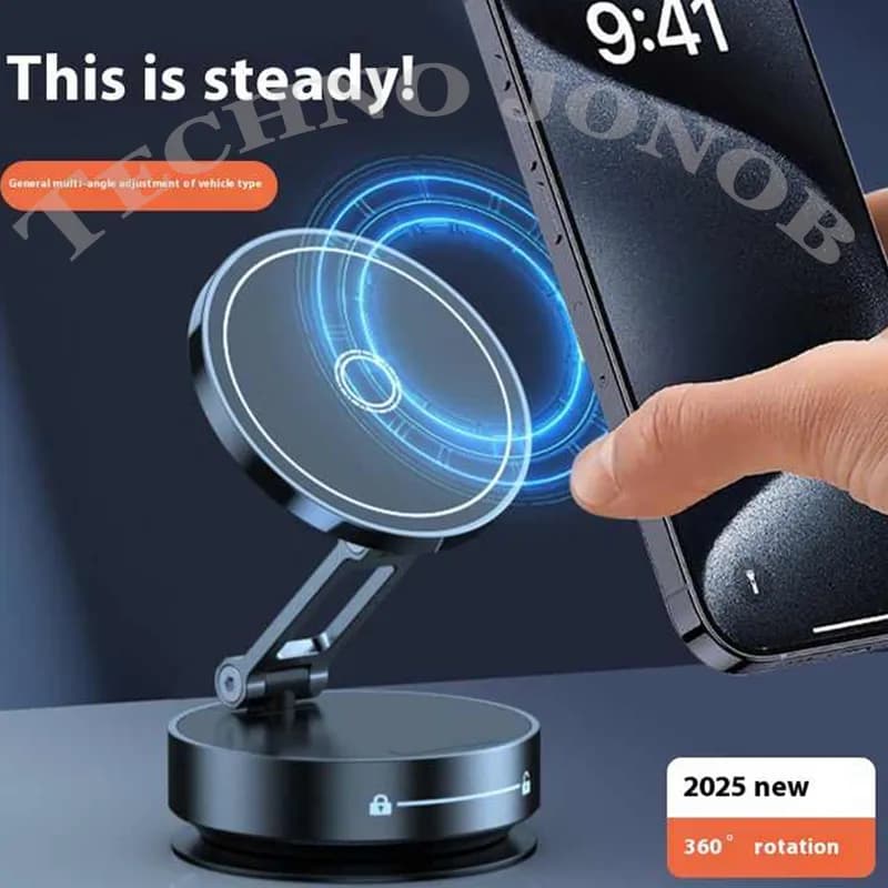 هولدر موبایل ماشین مگنتی مدل Q11 با قابلیت چرخش 360 درجه — تصویر ۹