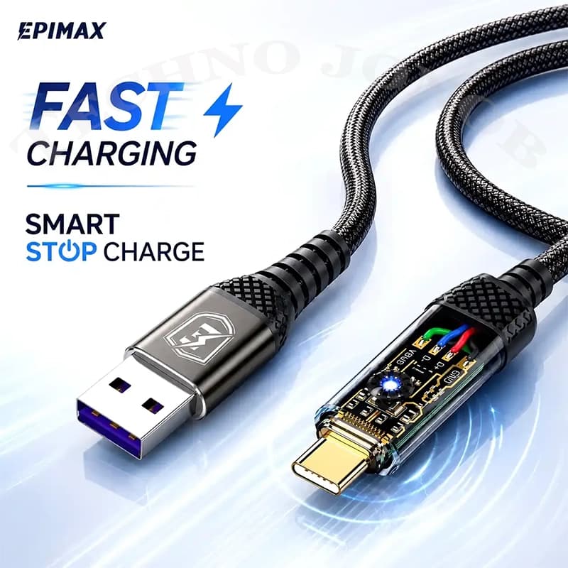 کابل شارژ تایپ سی هوشمند اپیمکس مدل Epimax EC-132 — تصویر ۶