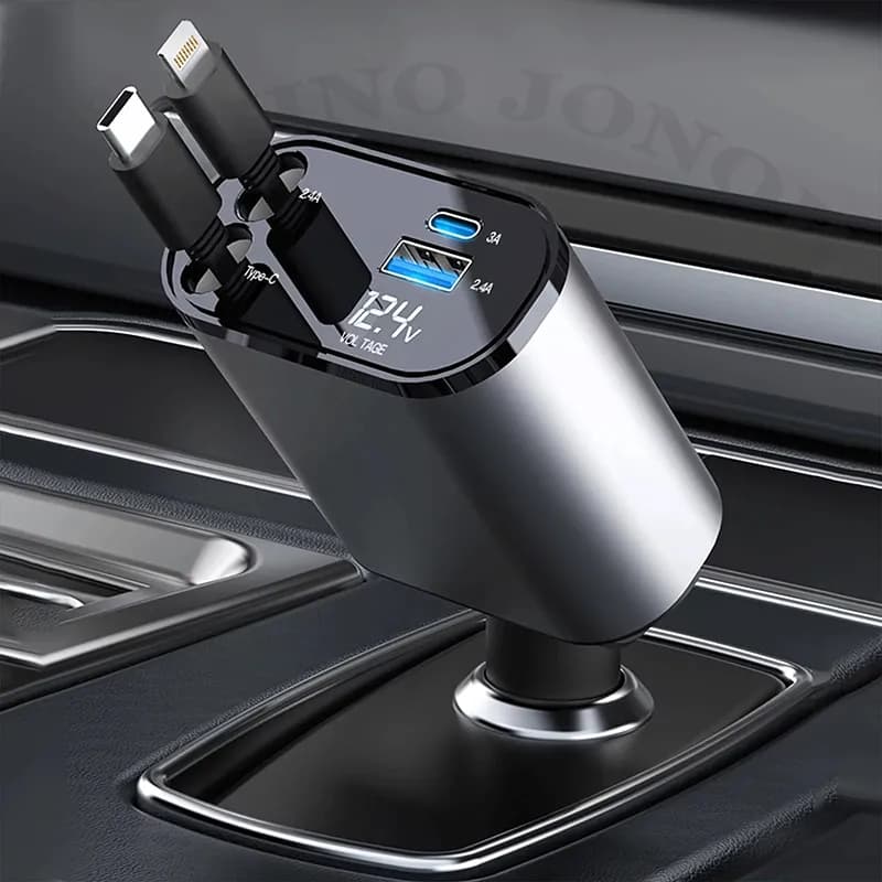 شارژر فندکی خودرو فست شارژ 120 وات |Car Charger 4in1