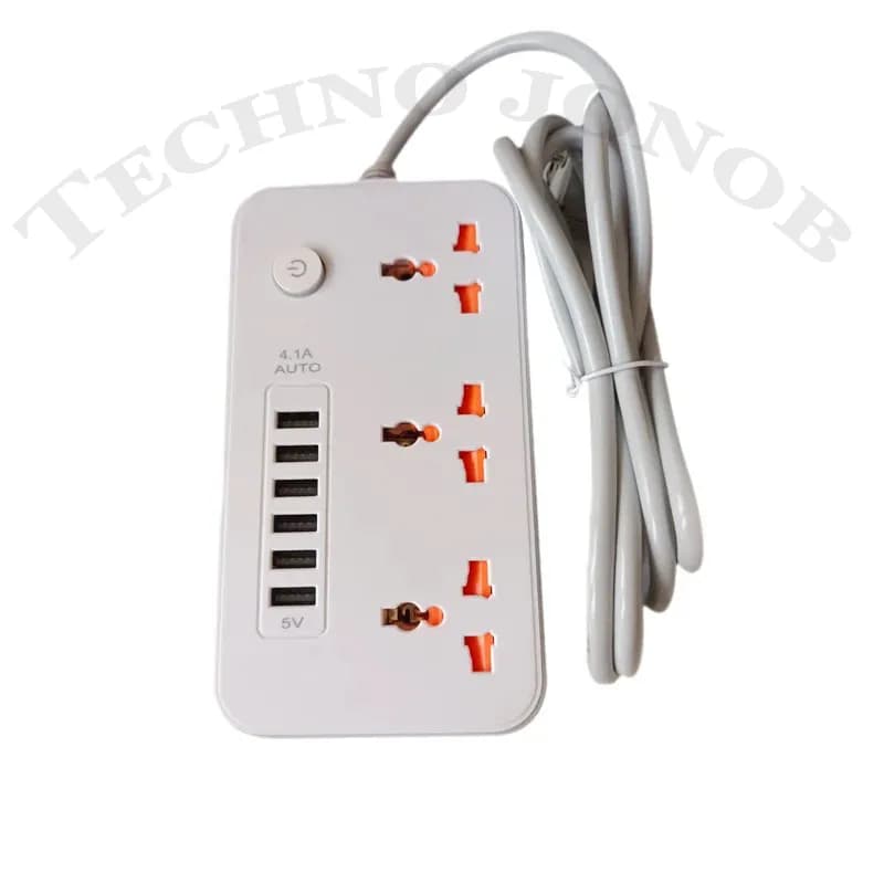 چندراهی برق مدل Power Socket Z64 | دارای 6 عدد USB — تصویر ۷