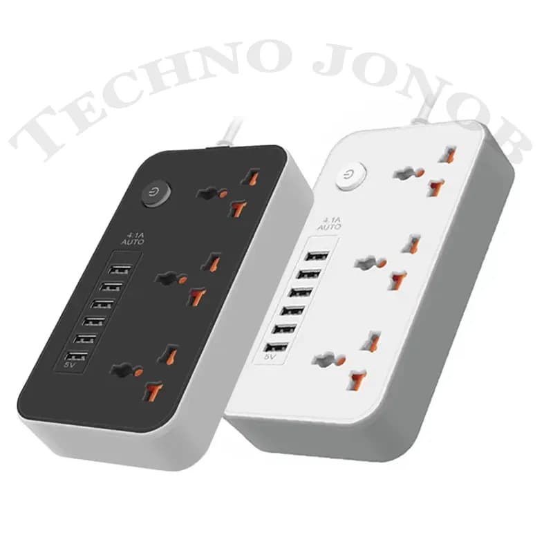 چندراهی برق مدل Power Socket Z64 | دارای 6 عدد USB — تصویر ۱۰