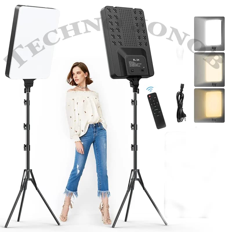 رینگ لایت مدل RL-24 تخت همراه با سه پایه — تصویر ۴