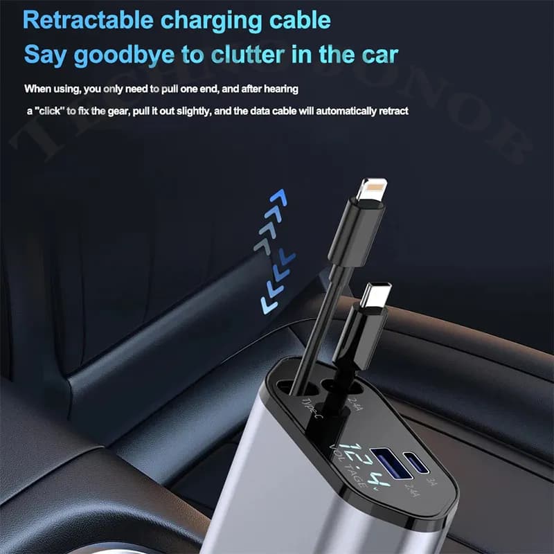 شارژر فندکی خودرو فست شارژ 66 وات | Fast Charging — تصویر ۳