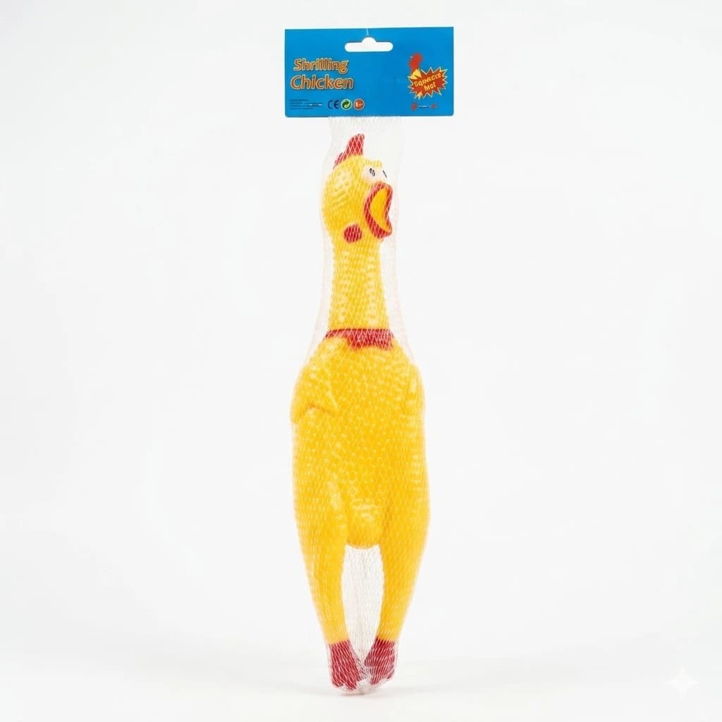 عروسک مرغ سخنگو (جیغ‌زن) لاستیکی