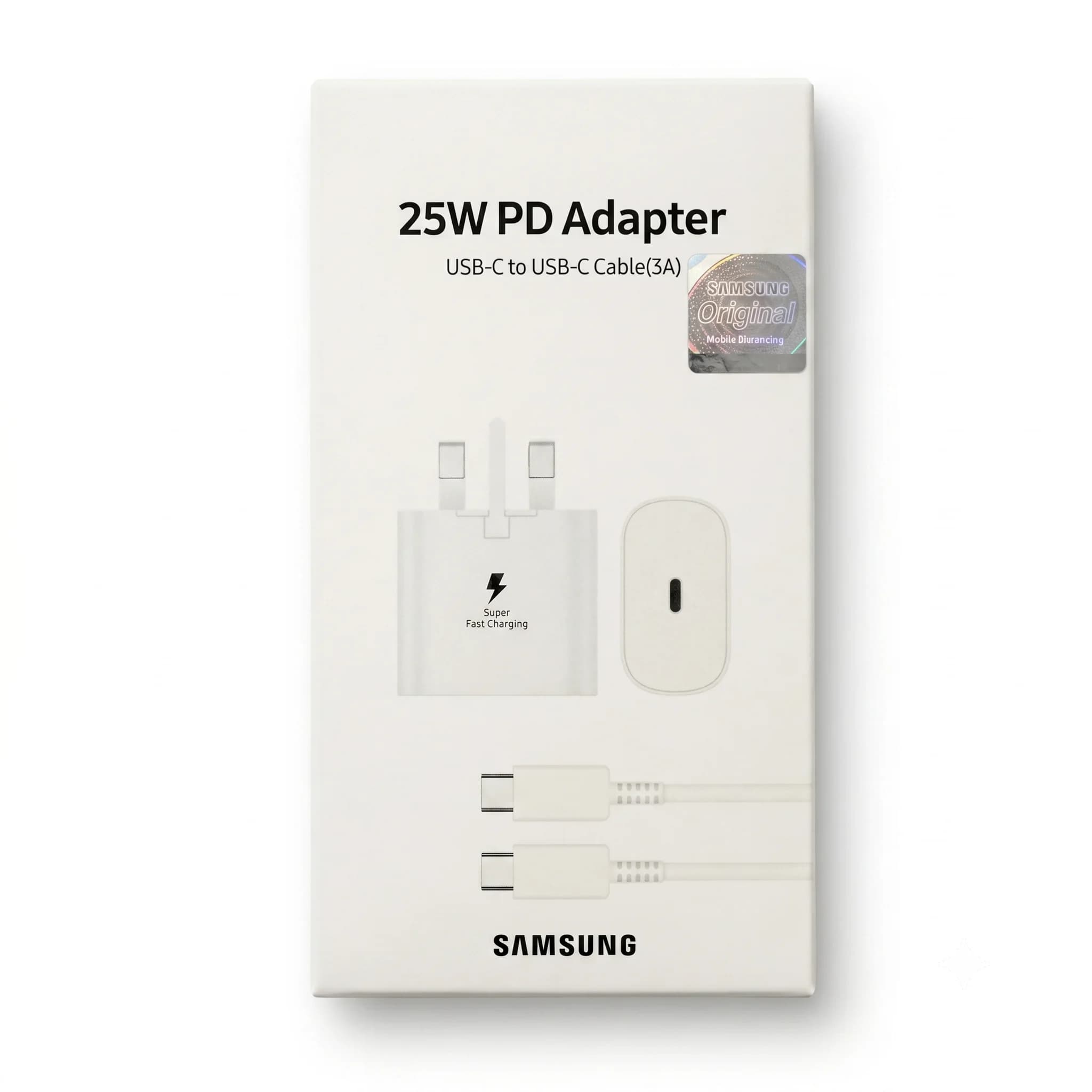 شارژر دیواری ۲۵ وات سامسونگ به همراه کابل USB-C