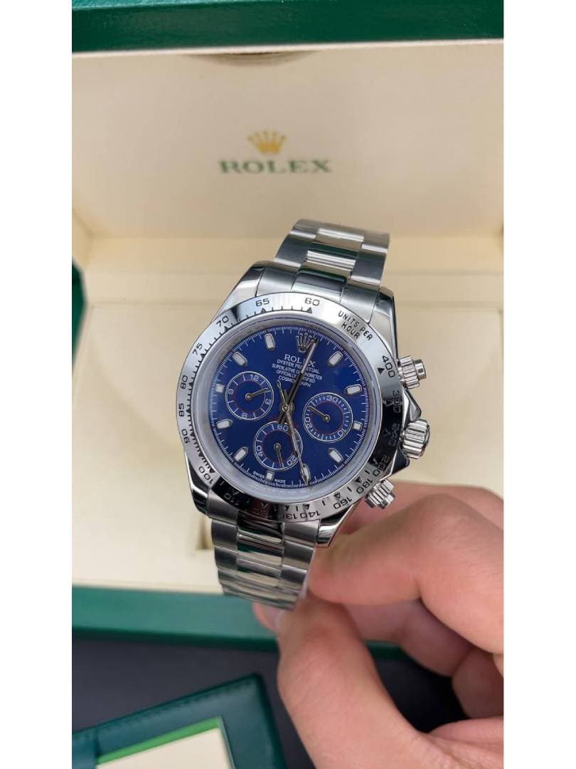 ساعت مردانه رولکس دیتونا ROLEX DAYTONA – آبی/ بند استیل — تصویر ۲