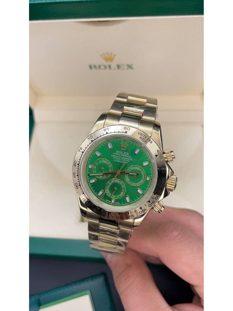ساعت مردانه رولکس دیتونا ROLEX DAYTONA – سبز/ بند طلایی