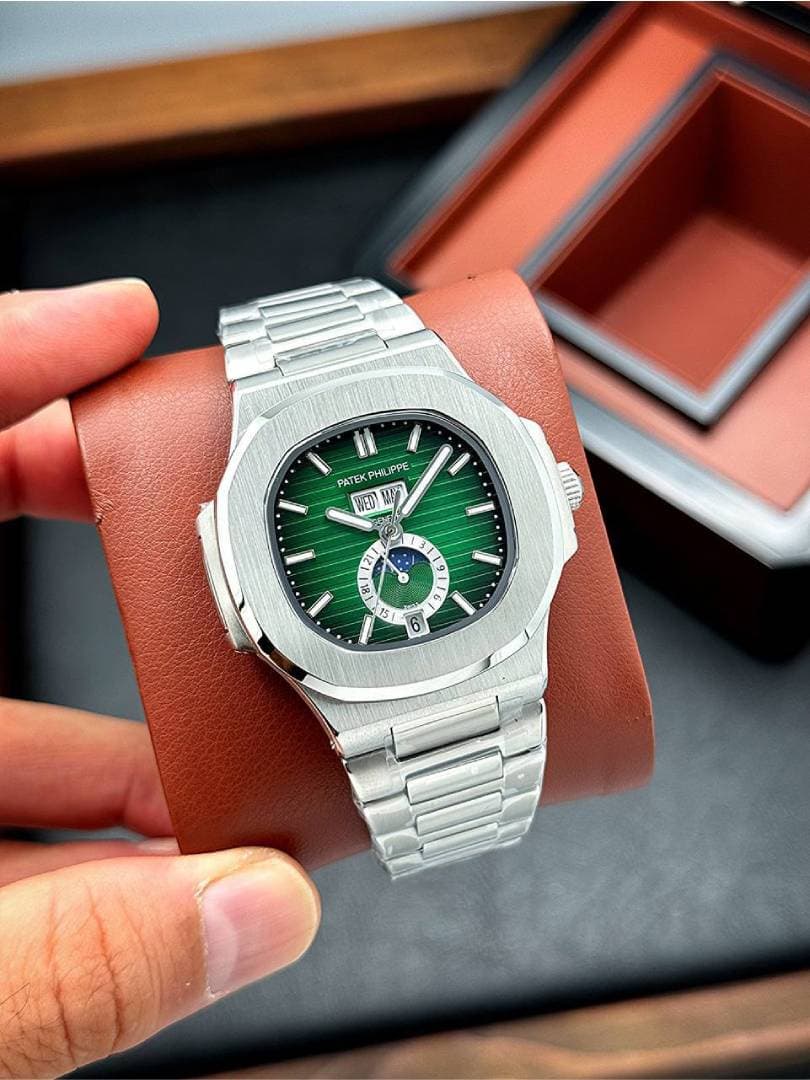 ساعت مردانه پتک فیلیپ ناتیلوس اتومات Patek Philippe NUATILOS – سبز/ بند استیل