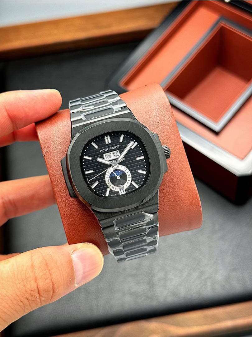 ساعت مردانه پتک فیلیپ ناتیلوس اتومات Patek Philippe NUATILOS – مشکی/بند مشکی