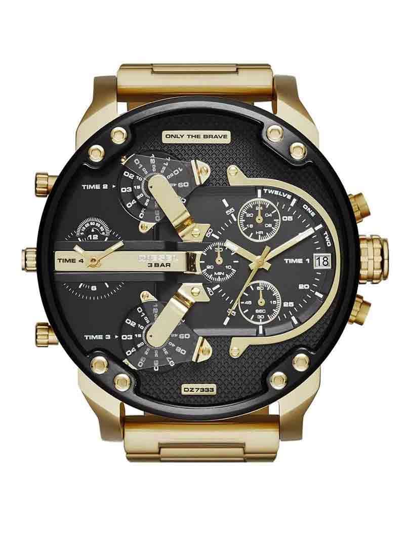 ساعت مچی مردانه دیزل هفت موتور طلایی صفحه مشکی Diesel-Gold Black Screen — تصویر ۲