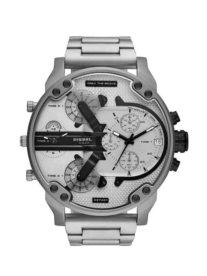 ساعت مچی مردانه دیزل هفت موتور سیلور صفحه سفید Diesel -Silver White Screen