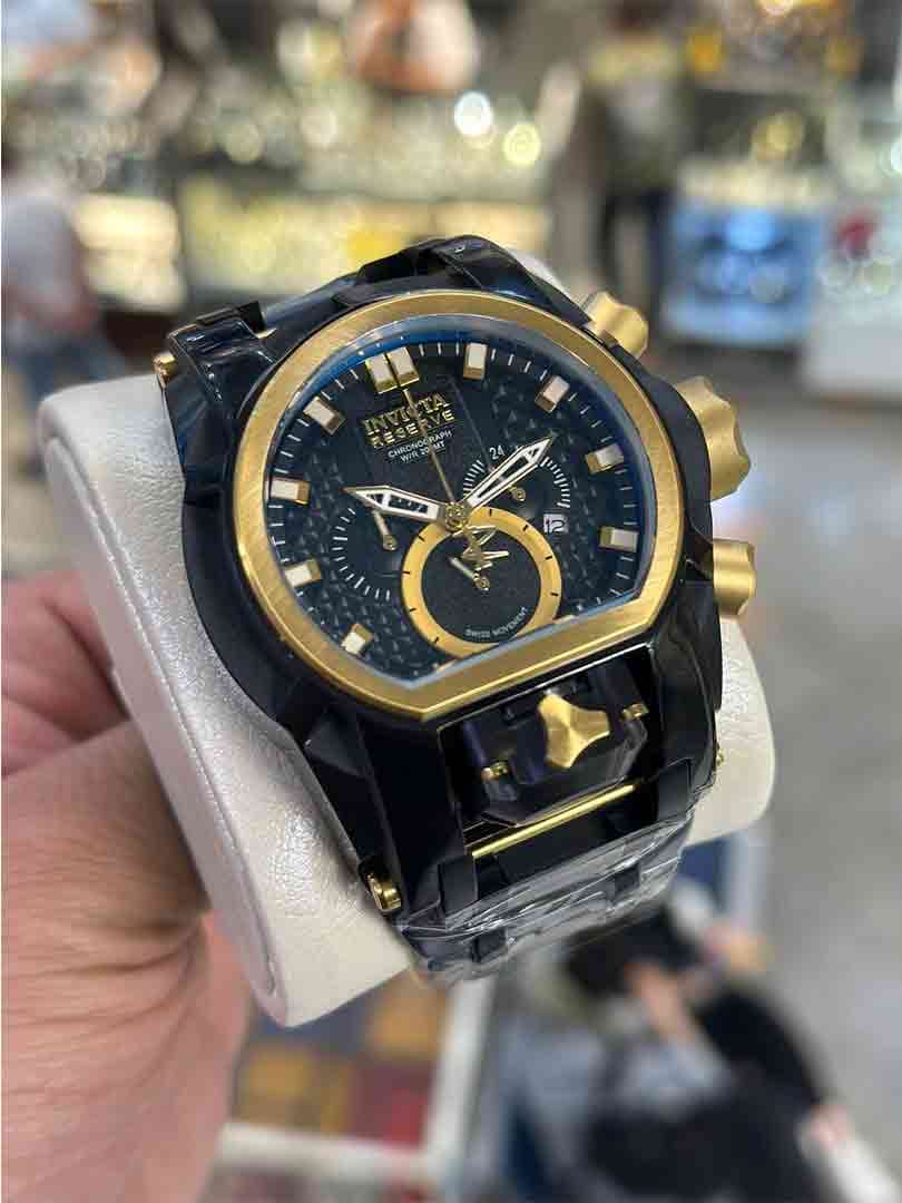 ساعت مچی مردانه اینویکتا مشکی طلایی مدل INVICTA ZEUS 25208 S-black