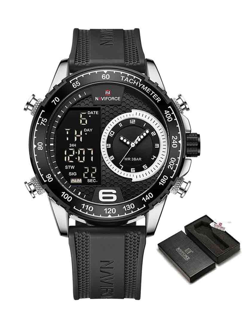 ساعت مچی دوزمانه مردانه نیوی فورس Naviforce 9199 S/W/BK