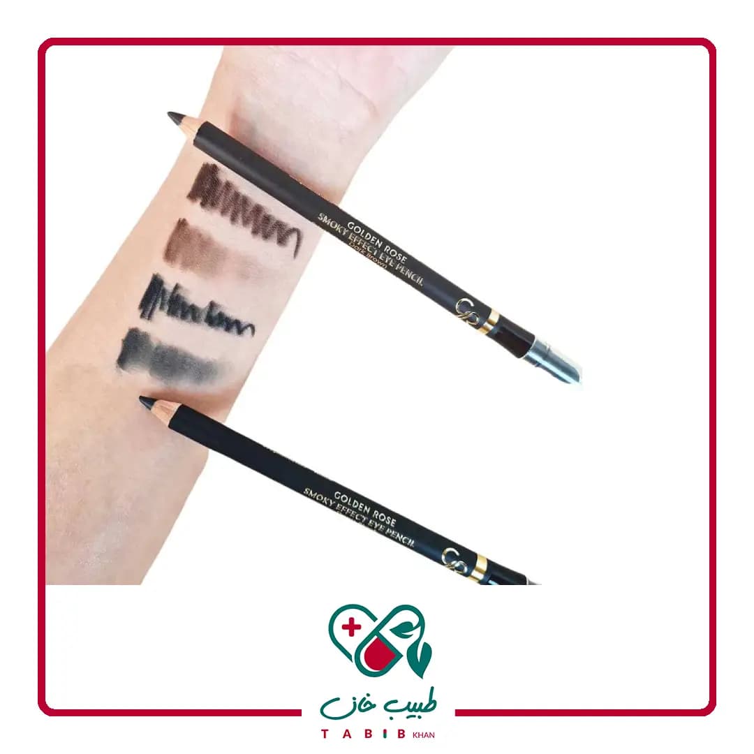 مداد چشم اسموکی افکت مشکی گلدن رز/SMOKY EFFECT EYE PENCIL DP Black GOLDEN ROSE — تصویر ۳