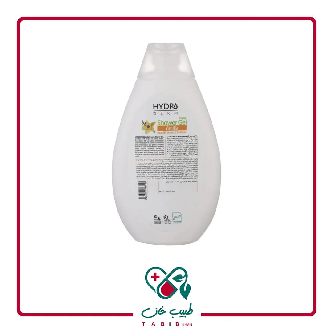 شامپو بدن کرمی هیدرودرم با رایحه وانیل 500 میلی لیتر/Hydroderm Body Care Vanilla Creamy Shower Gel 500 Ml — تصویر ۵