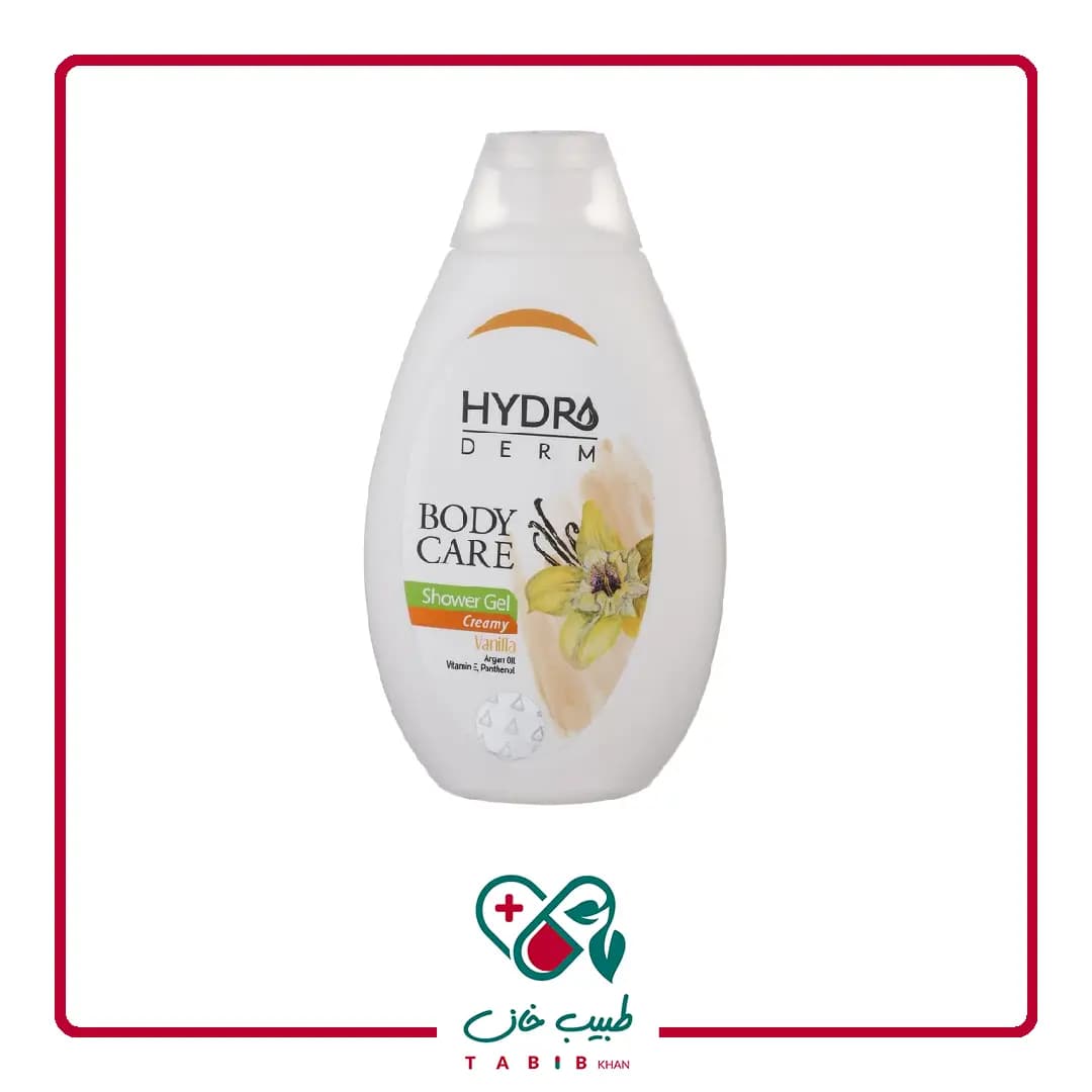 شامپو بدن کرمی هیدرودرم با رایحه وانیل 500 میلی لیتر/Hydroderm Body Care Vanilla Creamy Shower Gel 500 Ml