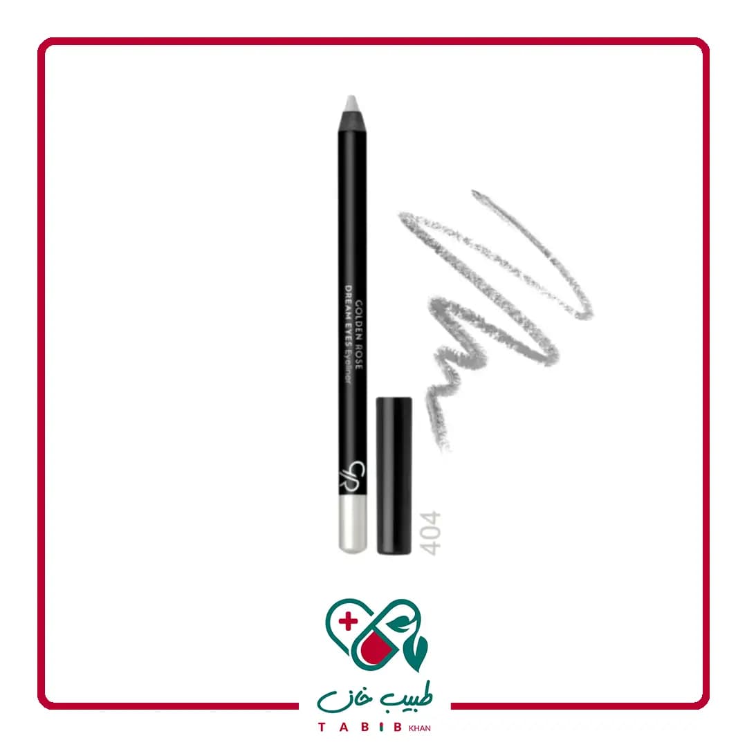 مداد چشم گلدن رز مدل DREAM EYES شماره 404 رنگ نقره ای/GOLDEN ROSE DREAM EYES EYELINER 404 — تصویر ۲